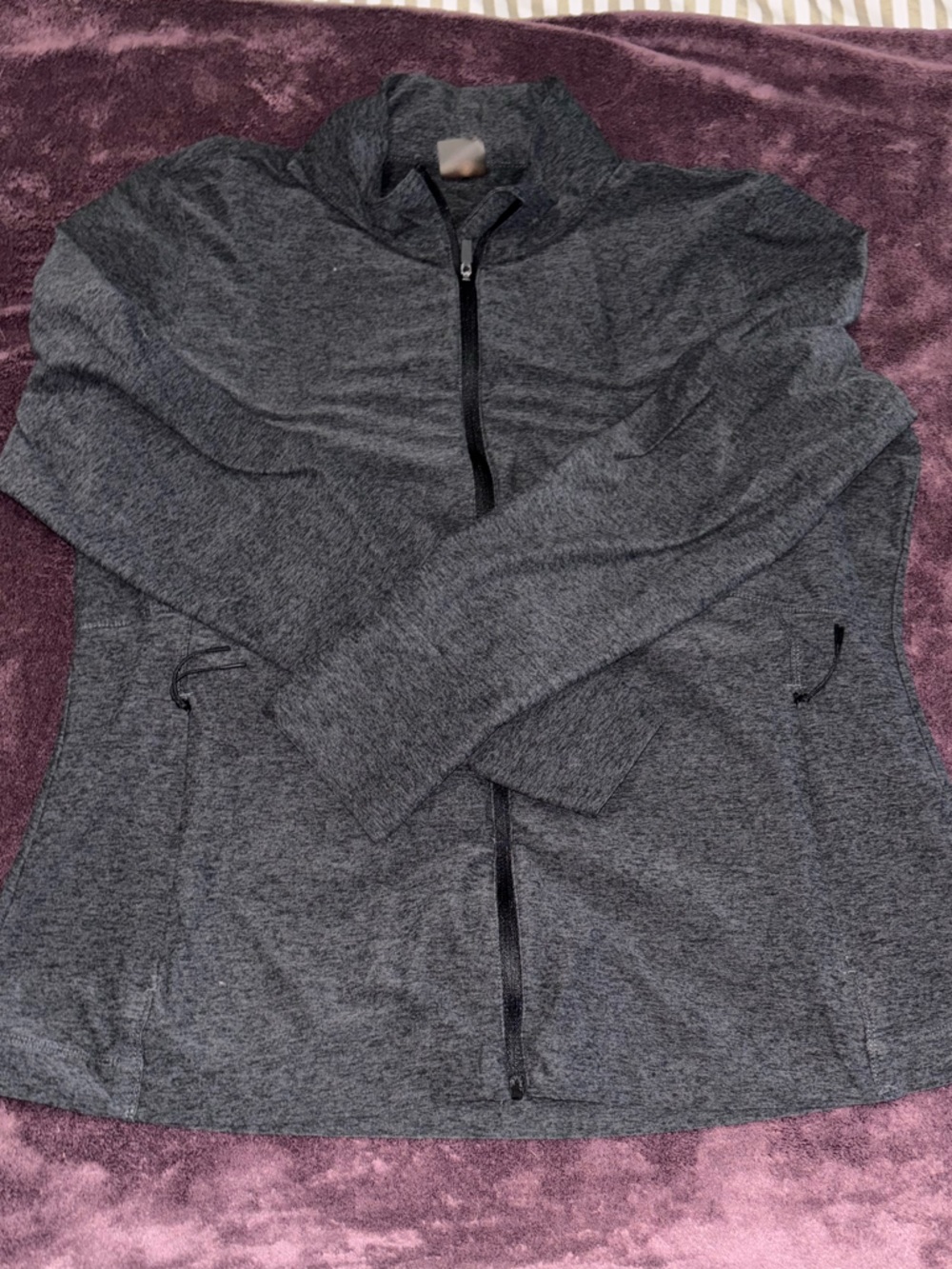 CALIA Women's LustraLux Jacket Grey Heather 1X - Picture 4 of 5